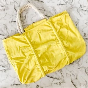 Bright yellow tote